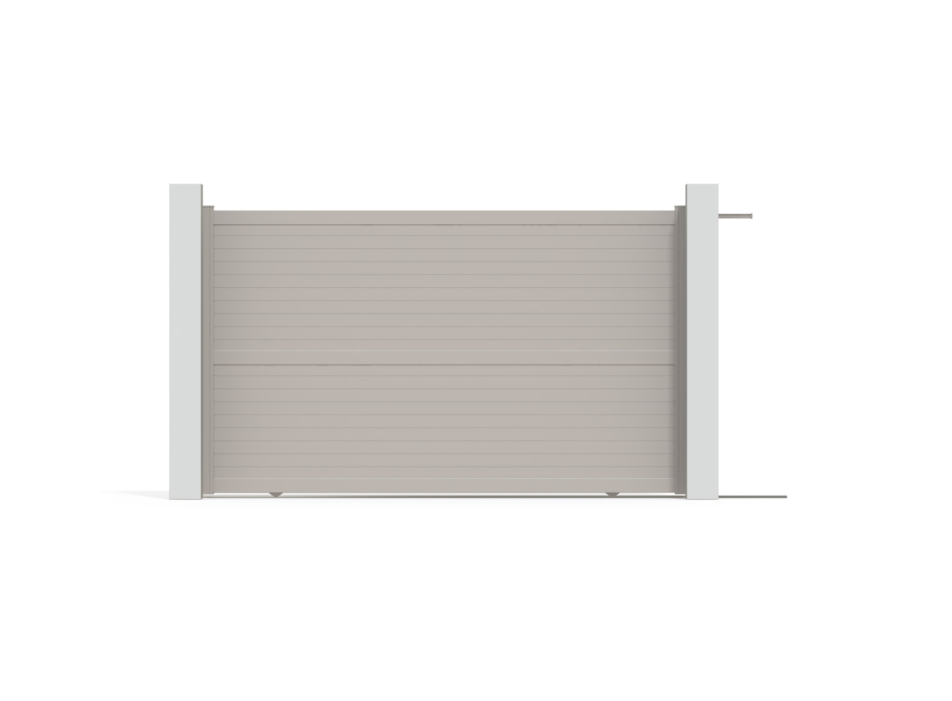 Portail aluminium coulissant CONCARNEAU 3060 x 1837 - Gris Quartz 7039