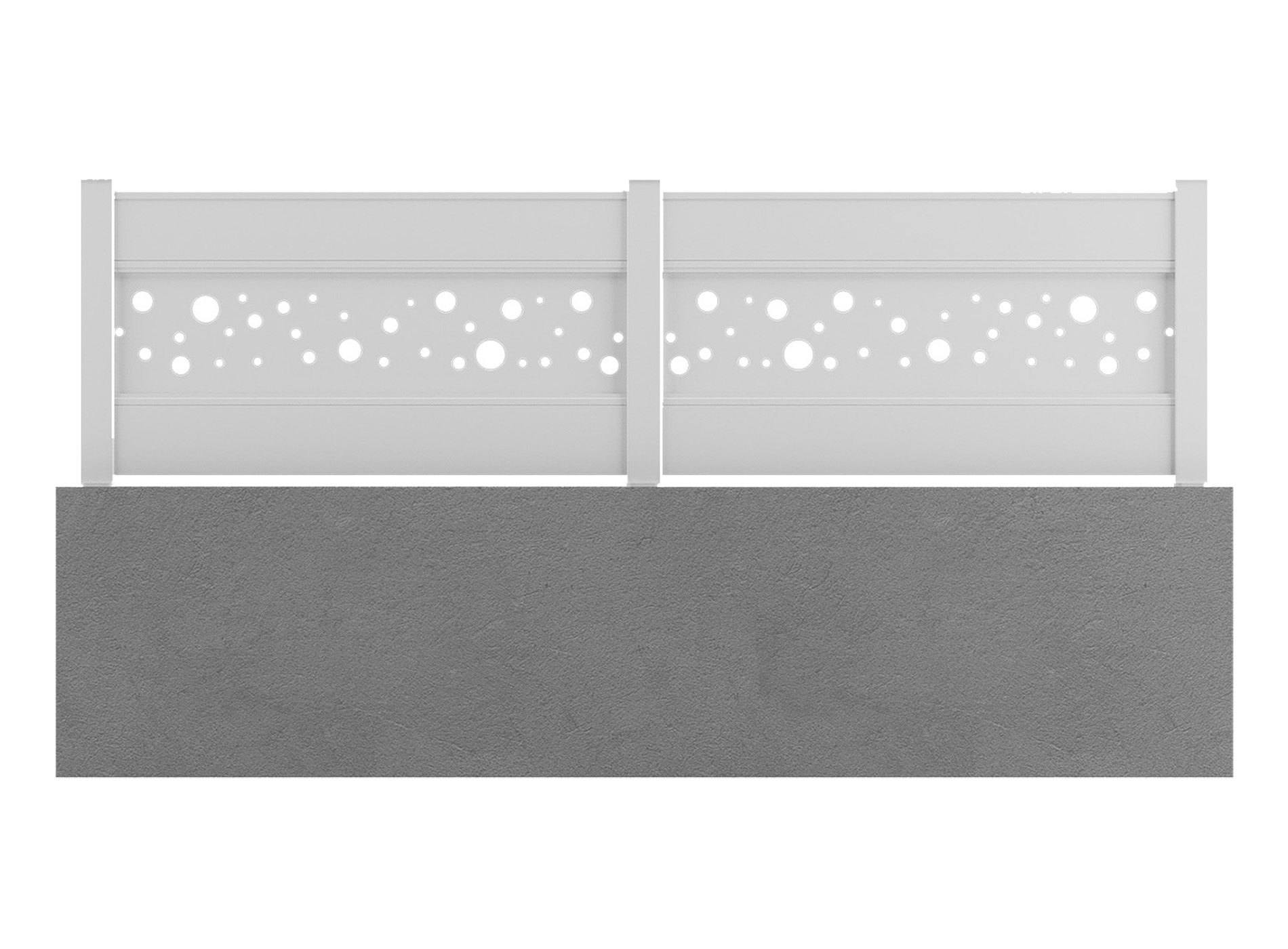 Cloture décor BULLE Blanc 9016
