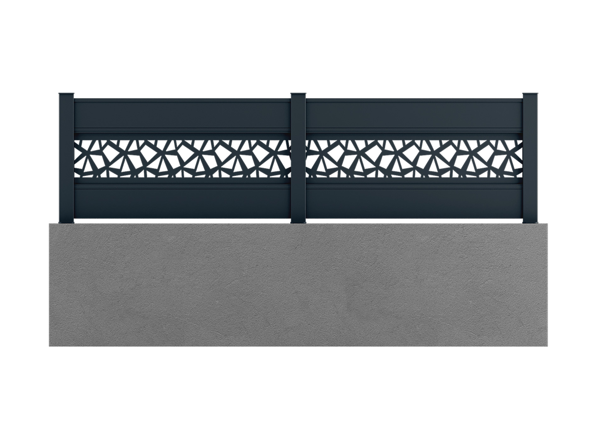 Cloture décor POLYGO Gris Zinc 7016