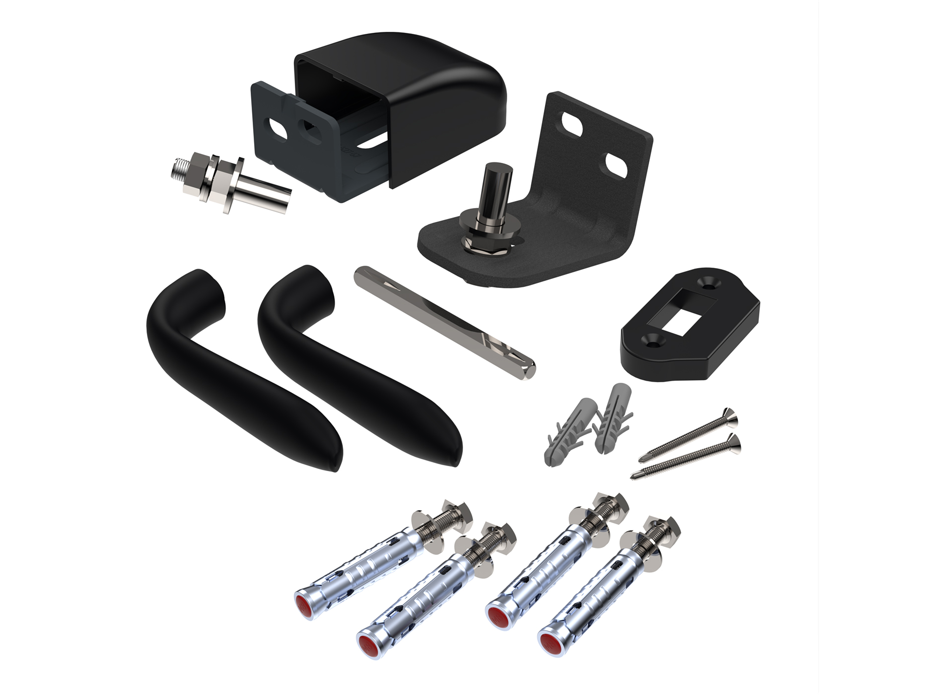 Pack quincaillerie portillon - Noir sablé 2100