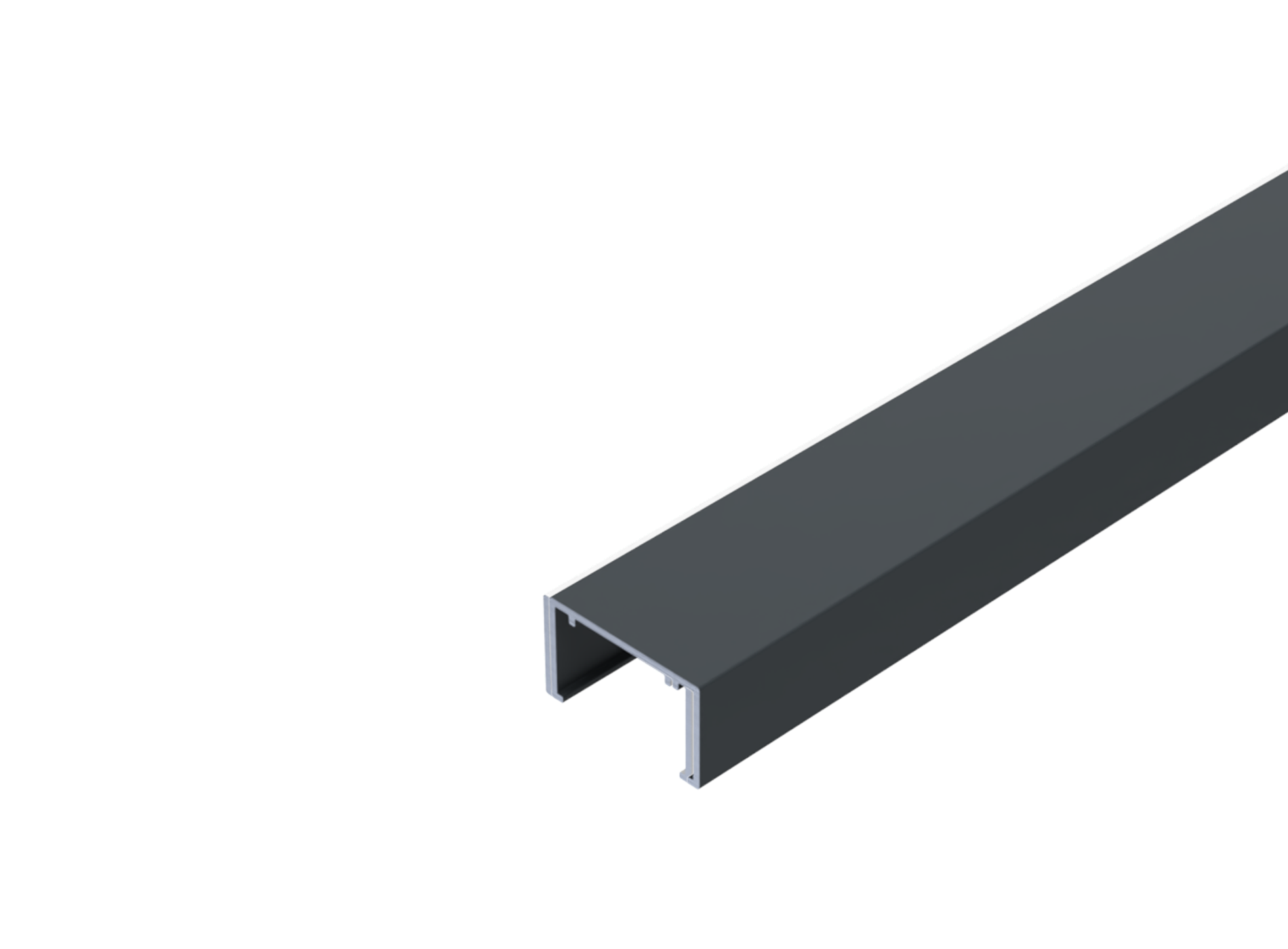 Profil U de finition gris zinc 7016
