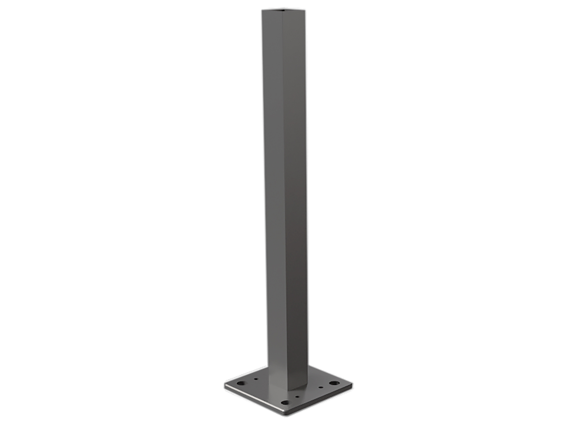 Embase renforcée acier poteau Klos up! - Gris zinc 7016