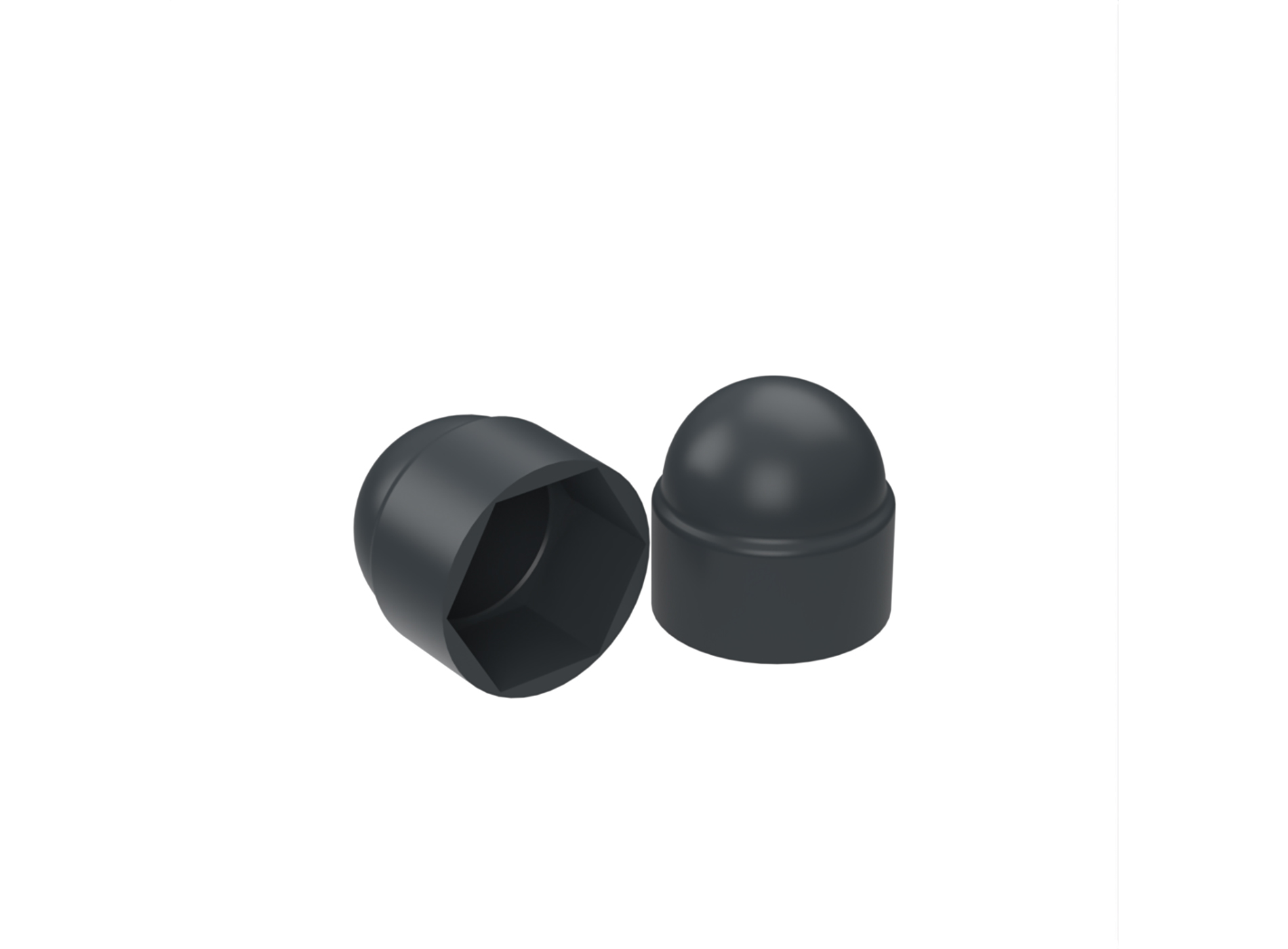 Lot de 10 cache vis pour portail et portillon - Gris Zinc 7016